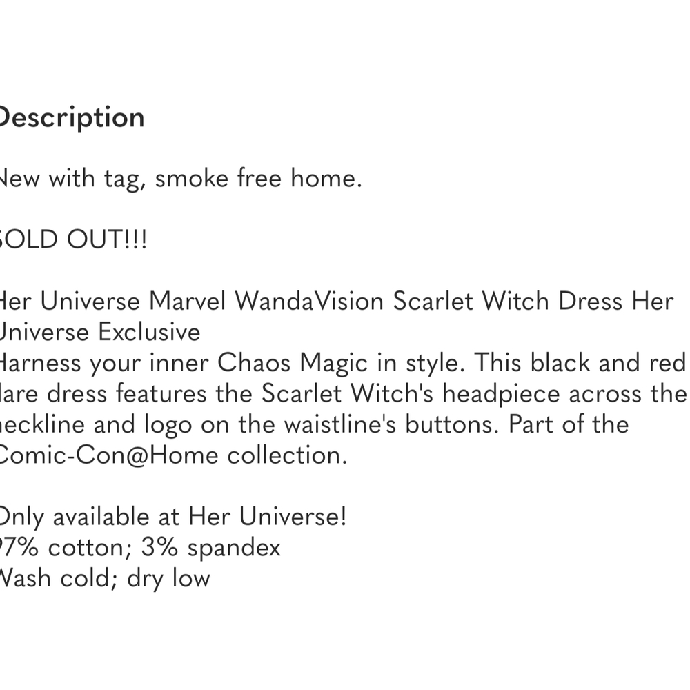 WandaVision Retro Dress - Picture 2 of 4